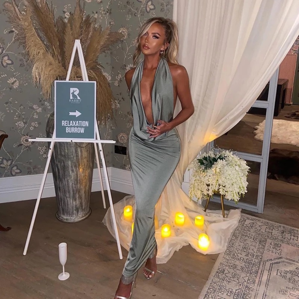 long gray sexy Drees